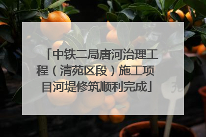 中铁二局唐河治理工程（清苑区段）施工项目河堤修筑顺利完成